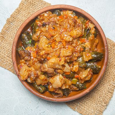 Vine Leaves Casserole With Knuckles