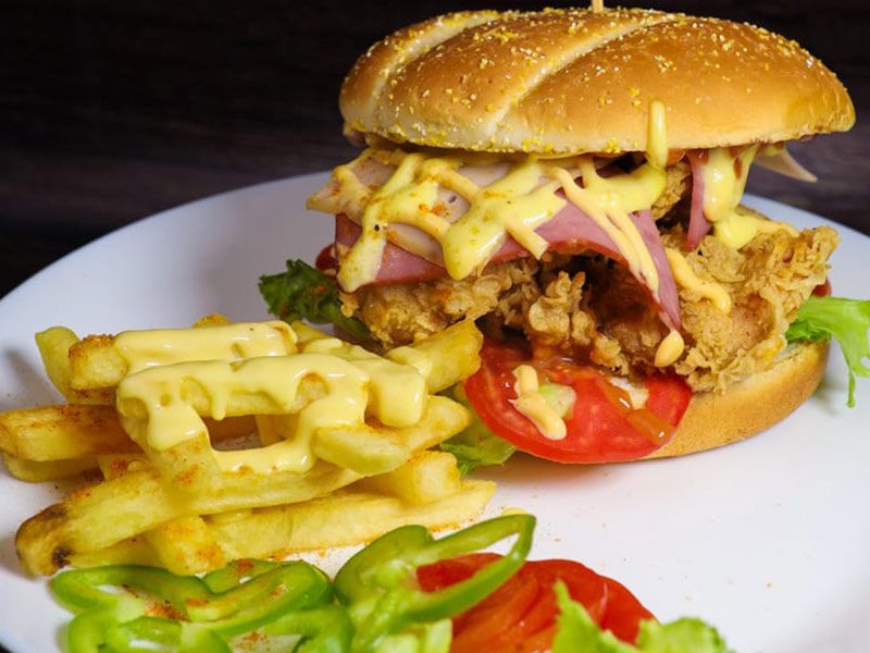 Volcano Chicken Burger Sandwich