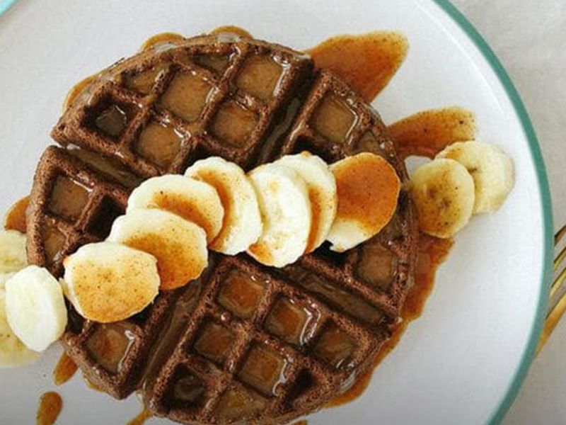 Banana And Nutella Chocolate Tart Waffle