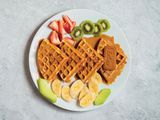 Lotus and Fruits Waffle