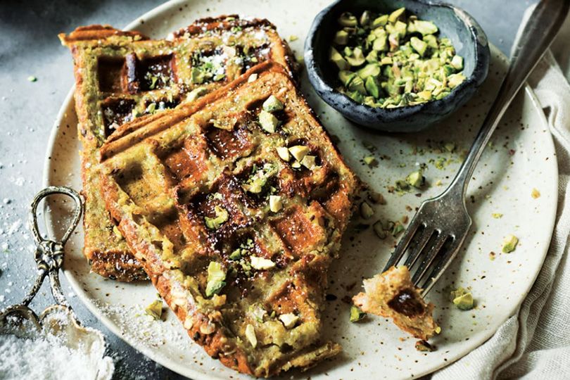Pistachio waffle