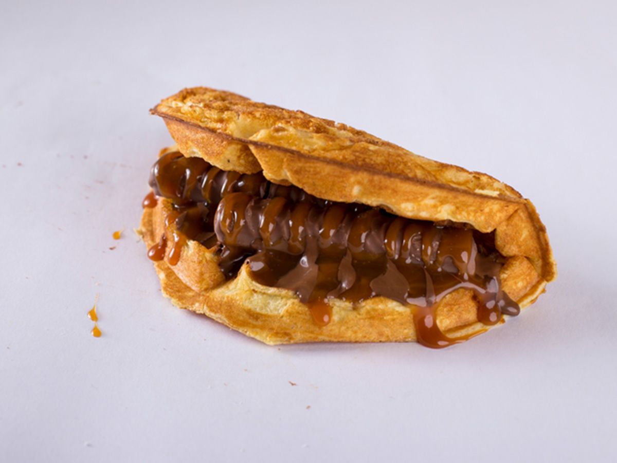 Twix Style Waffle Sandwich