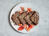 Chocolate And Raffaello Waffle