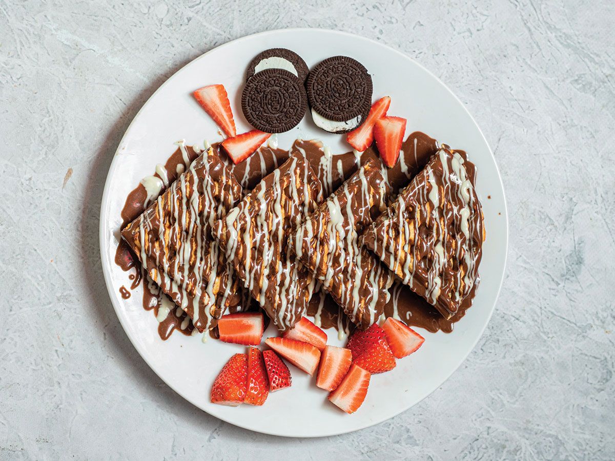 Chocolate And Oreo Waffle