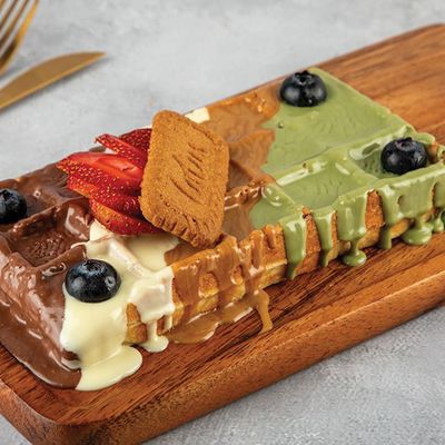 Chocolate and Fruit Waffle