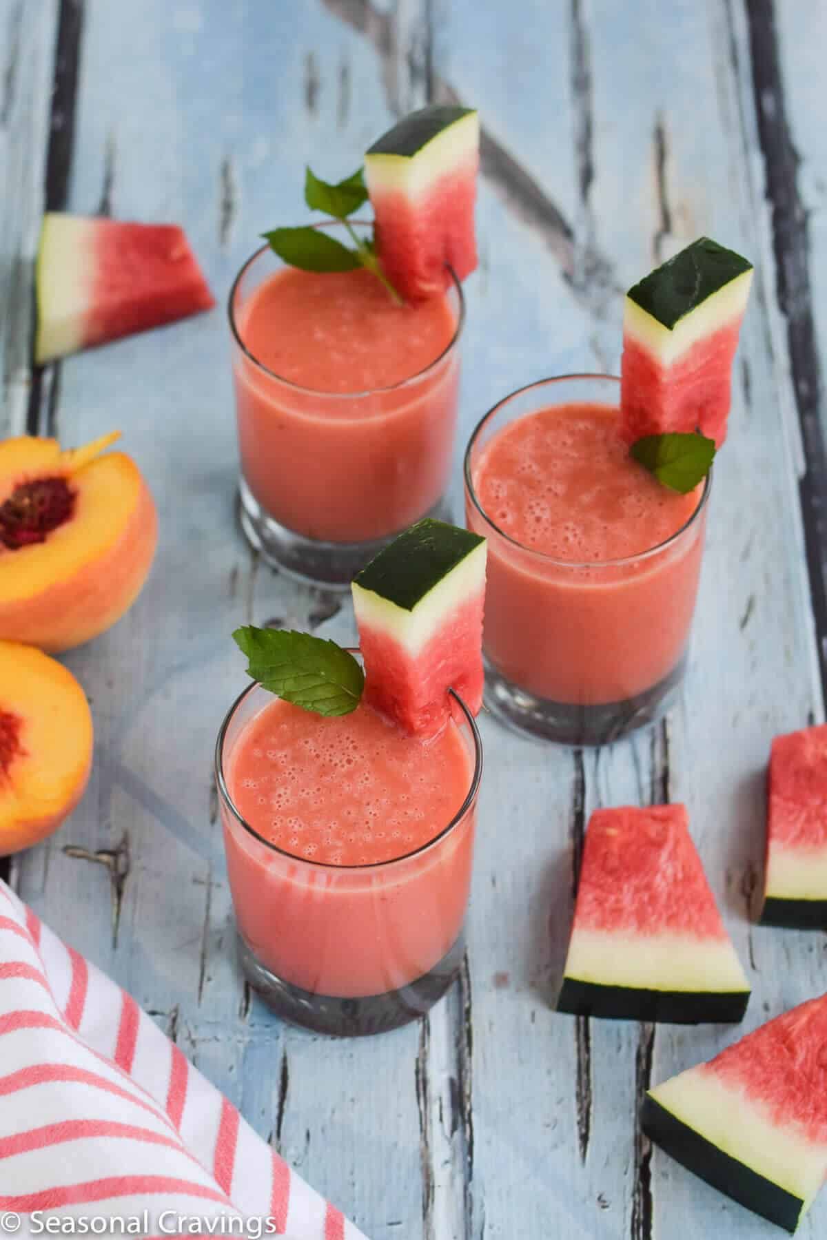 Watermelon With Peach Juice