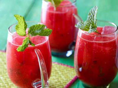 Fresh Watermelon With Mint Natural Juice