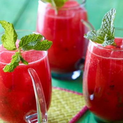 Fresh Watermelon With Mint Natural Juice