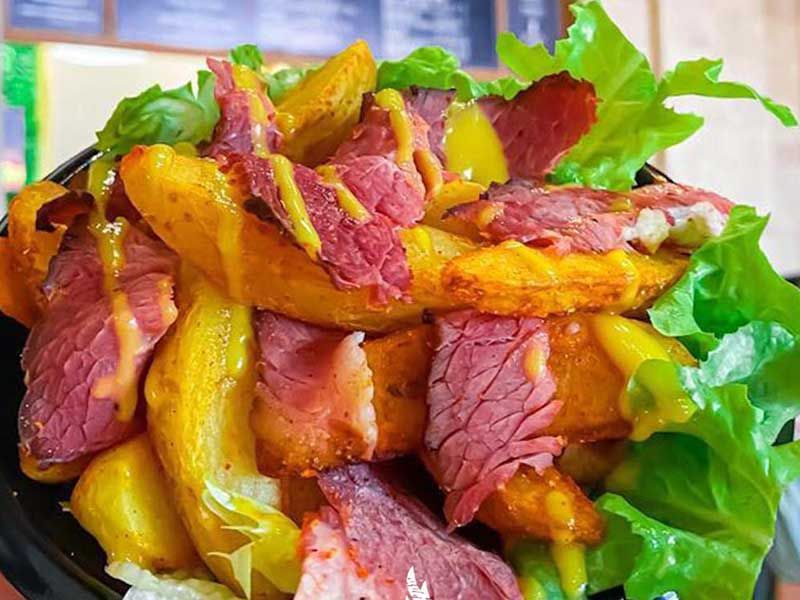 Potato Wedges With Beef Bacon