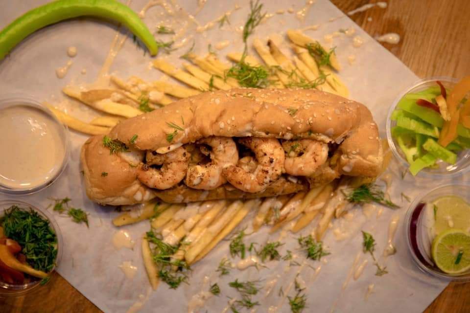 Grilled Shrimp Alexandrian Sandwich