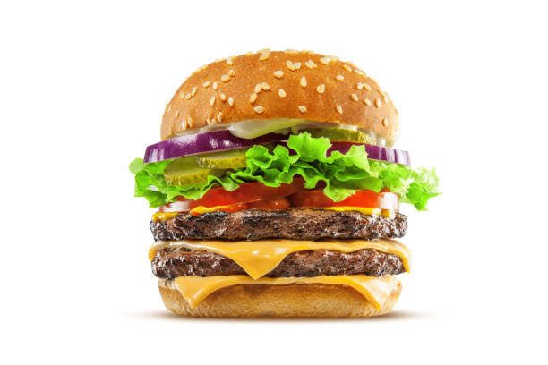 Double Beef Burger With Mozzarella Cheese Sticks Sandwich