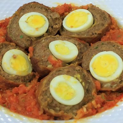 ساندويتش كفتة مع بيض