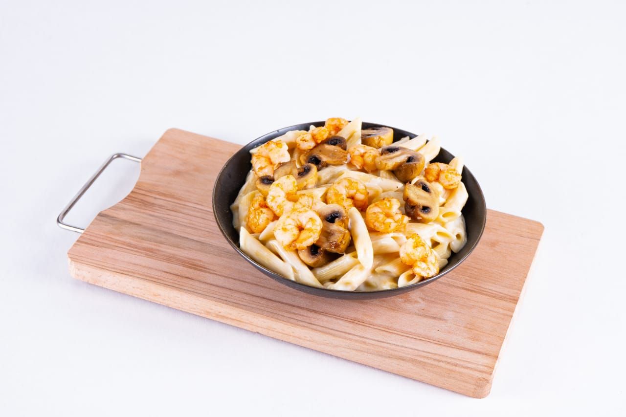 Shrimp With Mushroom Pasta