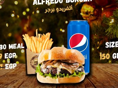 Alfredo Beef Burger Combo - 150 Gram Offer