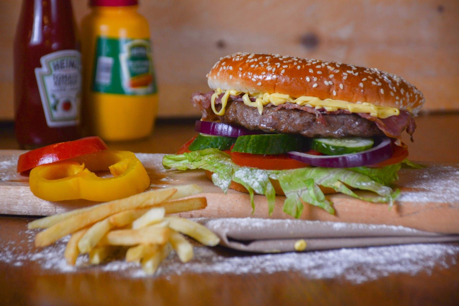 Beef Bacon Burger Sandwich