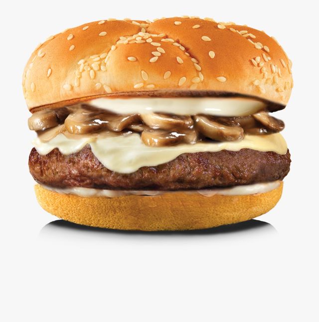 Mushroom N Swiss Burger Sandwich