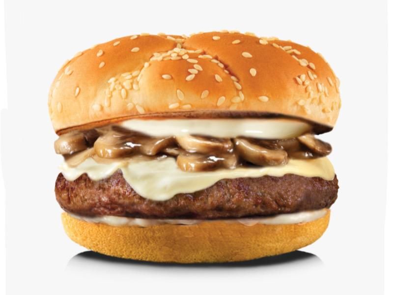 Mushroom N Swiss Burger Sandwich Combo