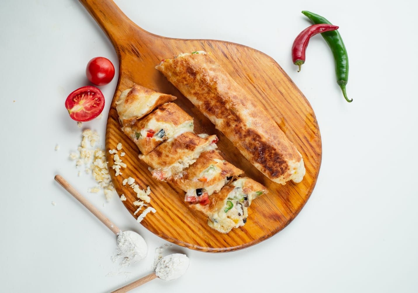 Crispy Cheese roll Pie