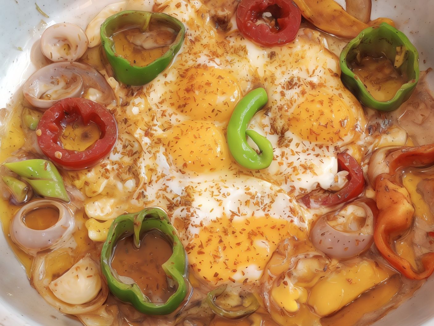 Egg with melted cheese Pan