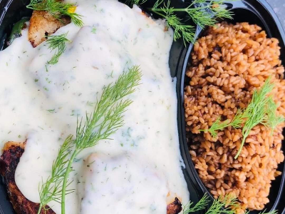 Fillet with dill cream