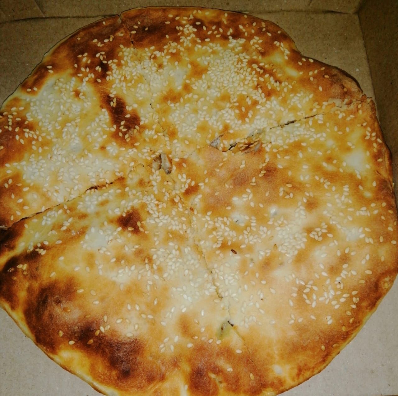 sausage Hawawshi with mozzarella