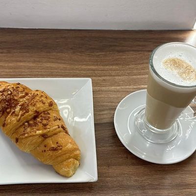 Cheese croissant + Large latte or cappuccino