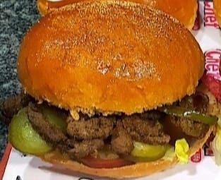 Beef fajita burger bun