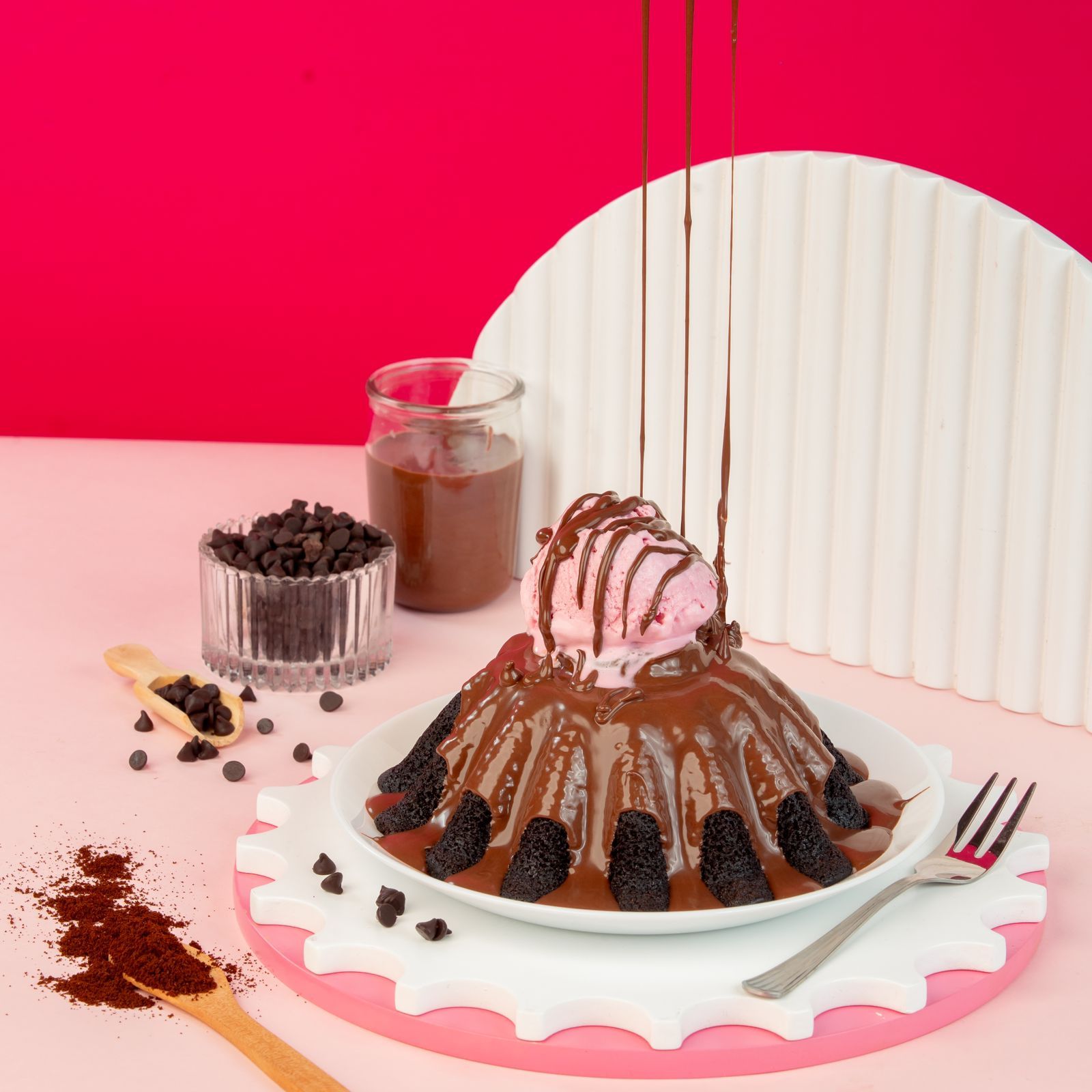 Molten Cake Nutella Ice Cream