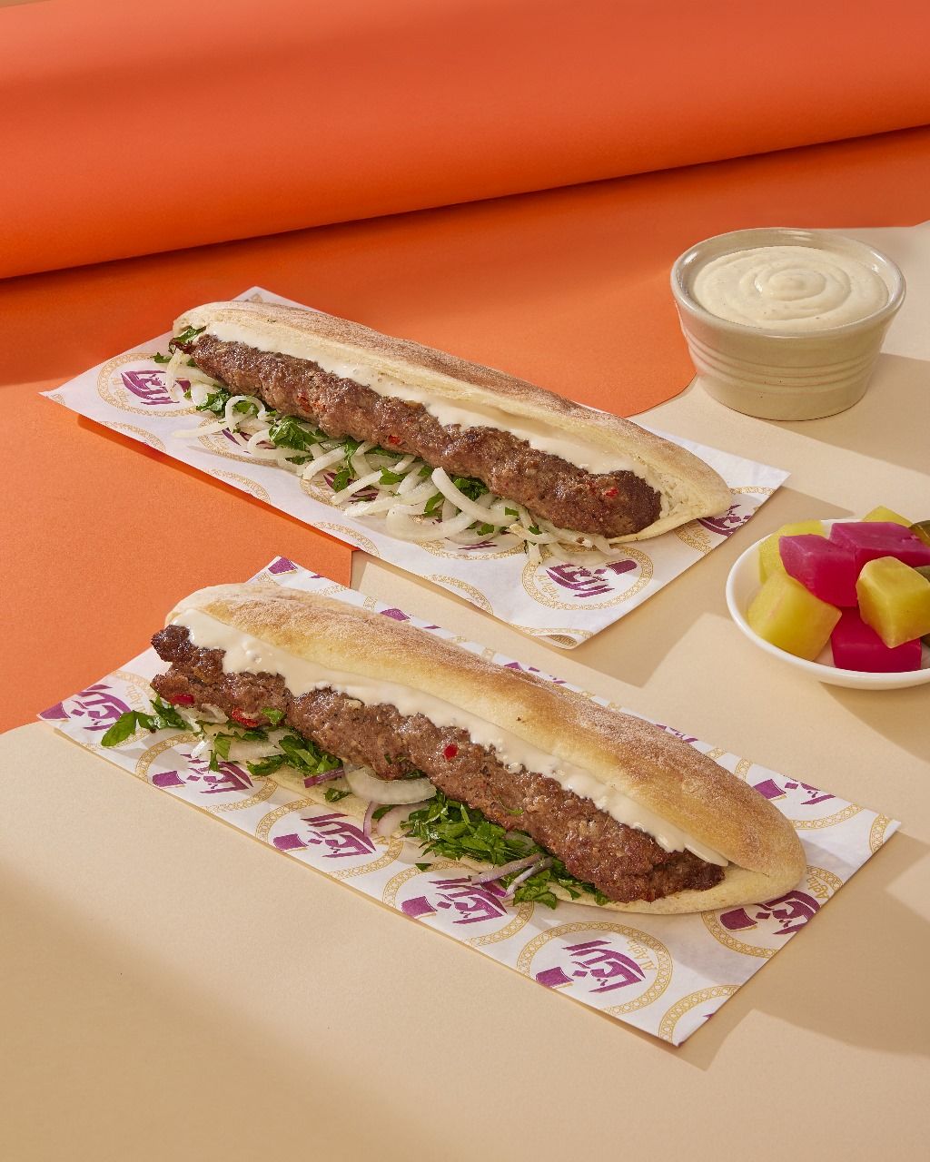Meat Kofta Samoon Bread
