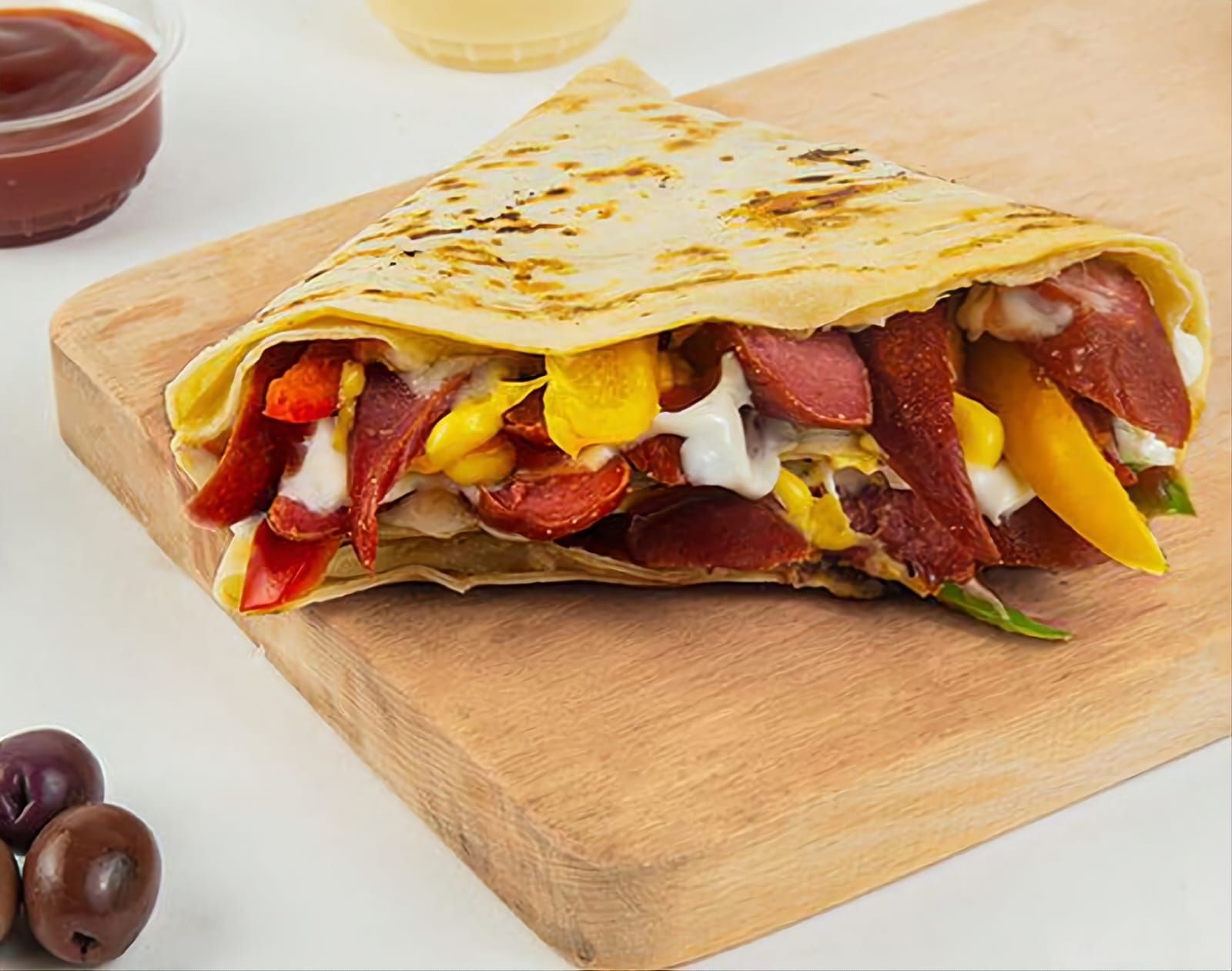 Hot Dog Crepe With Mixed Cheese