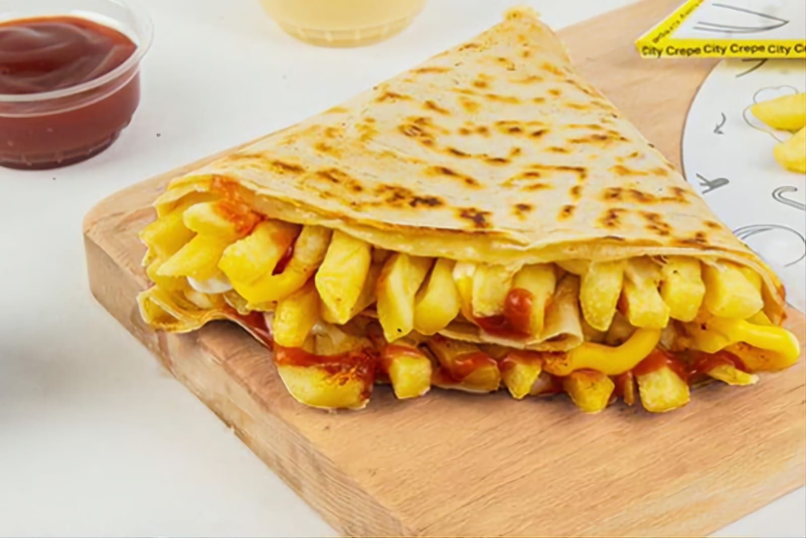 Potato crepe with Roumy cheese