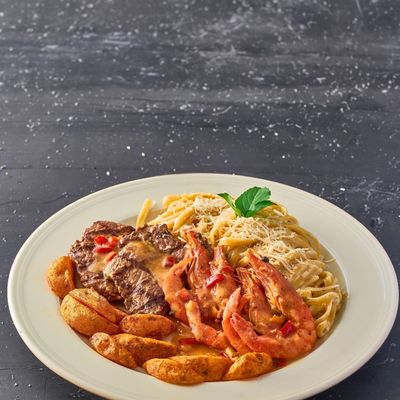 Double shrimp steak