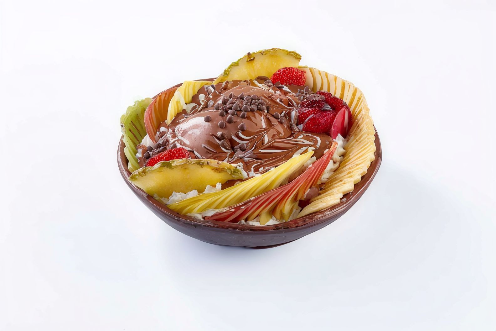 Ice Cream Chocolate Cream Fruit Salad