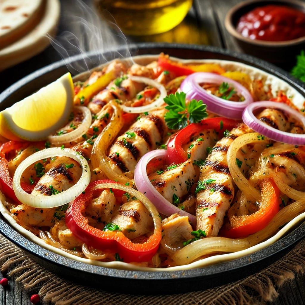 Chicken Shawerma Cheese Pan