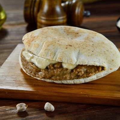 Foul With Chickpeas Sandwich