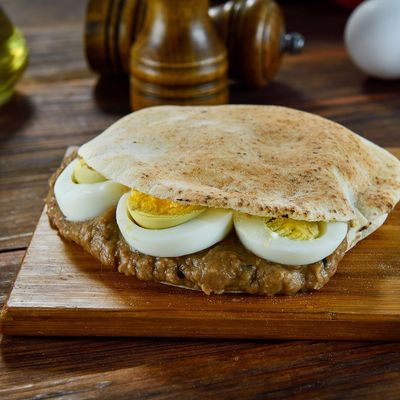 Foul With Boiled Eggs Sandwich