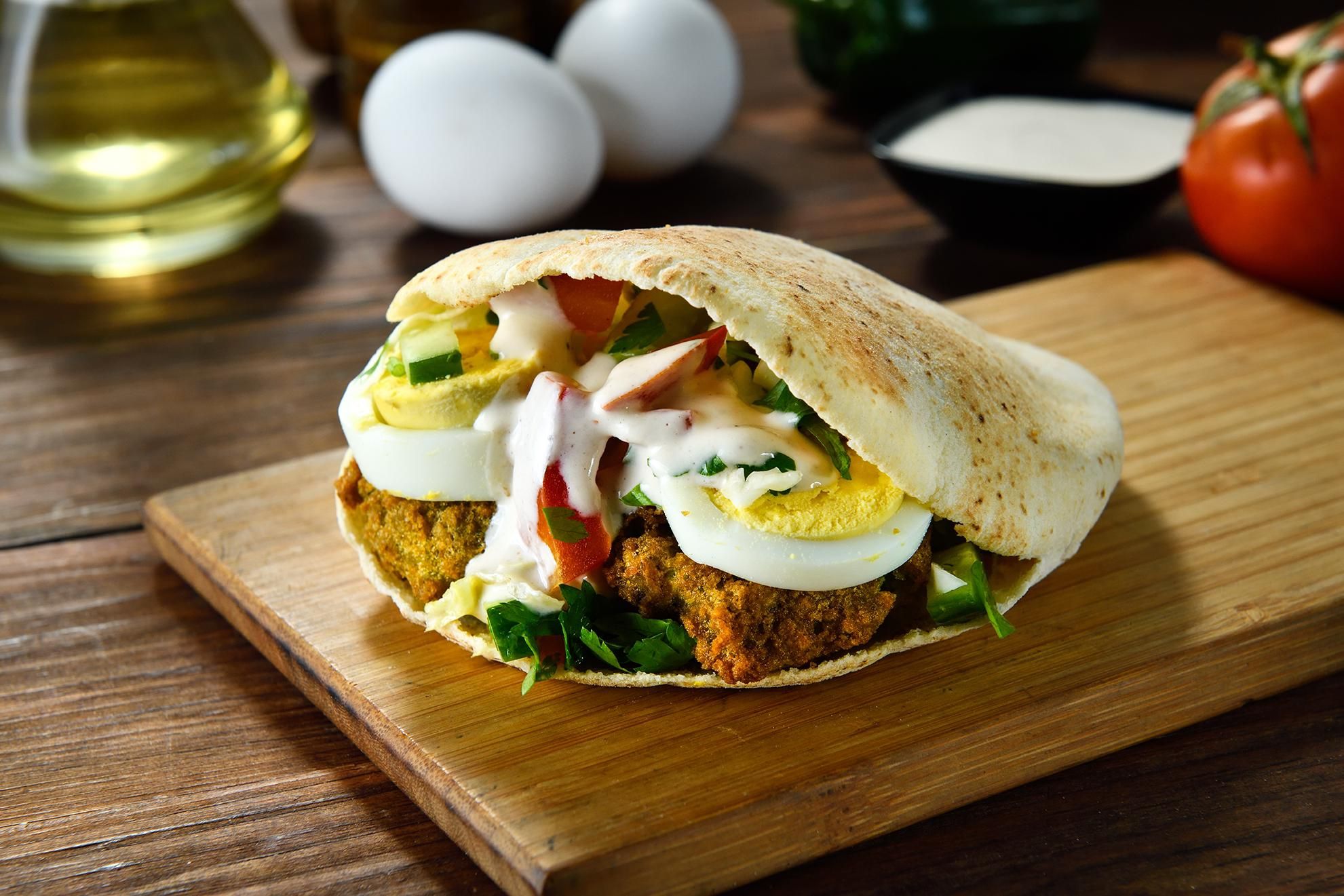 Taamia With Eggs Sandwich