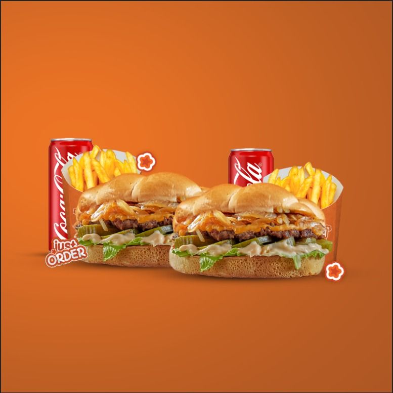2 single semi smash + 2 fries + 2 cola