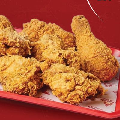 6 Pieces Of Fried Chicken Without Wings And 2 Bread Offer