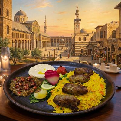 Grilled Tarab Meal On Charcoal