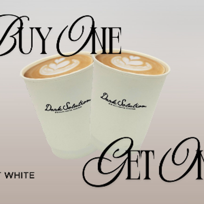Buy 1 get 1 free flat white