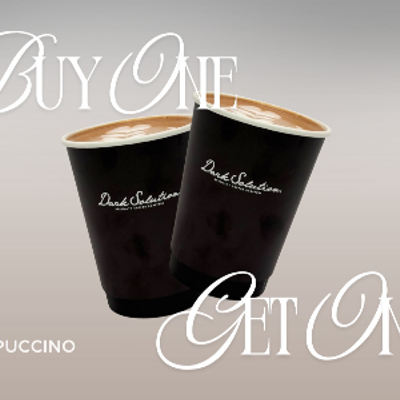 Buy 1 get 1 free cappuccino