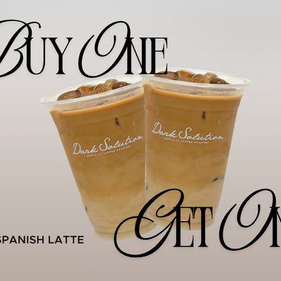 Buy 1 get 1 free spanish latte