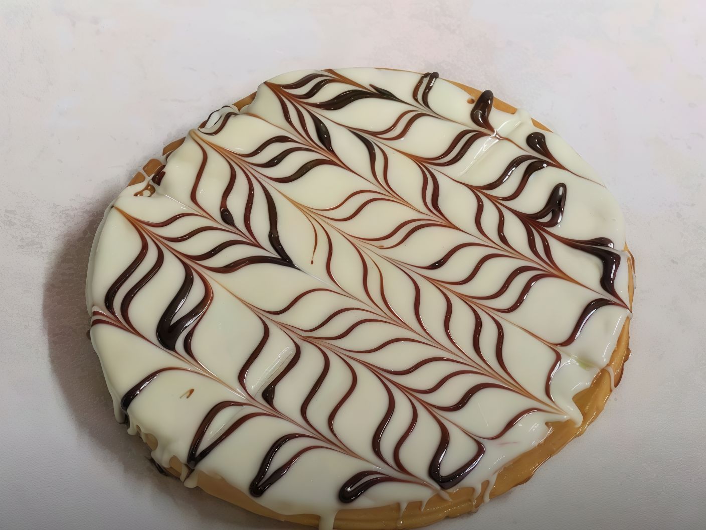 White chocolate waffle