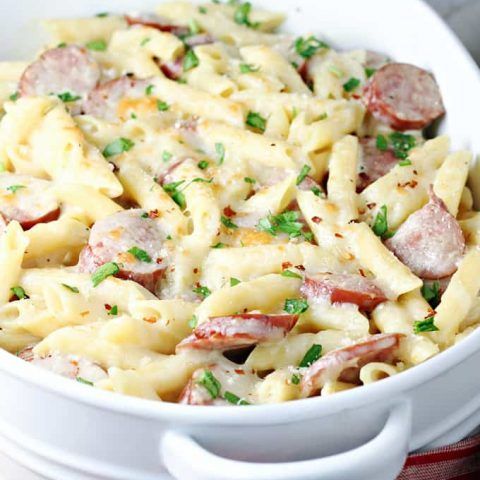 White Hot Dog Pasta
