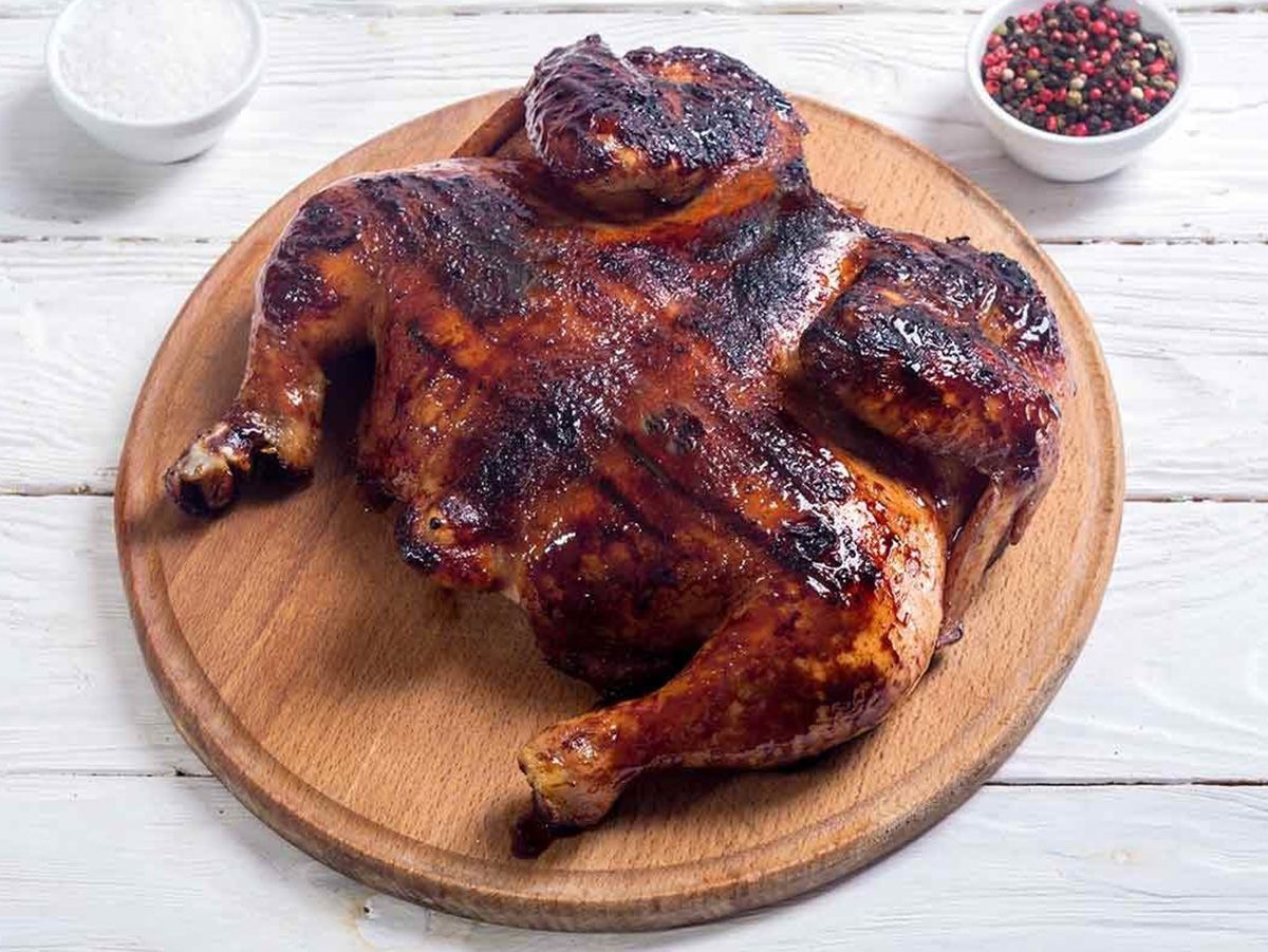 Whole grilled chicken