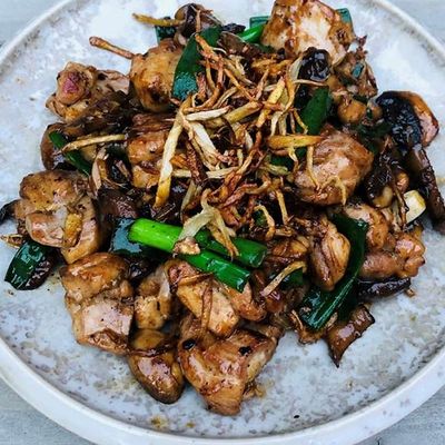 Wok chicken Gingr and Mushroom