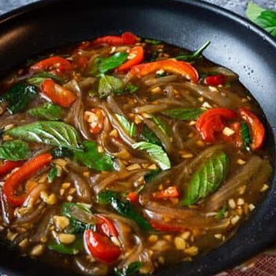 Wok Veg Fresh Basil and Hot Chili