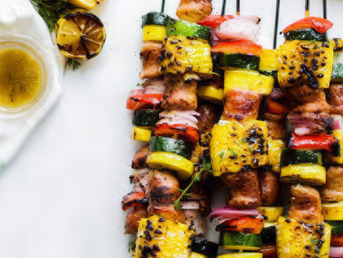 YELLOWISH LEMON SAUSAGE GRILLED CHICKEN