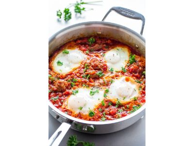 Yalmaz Shakshoka With Oriental Sausage
